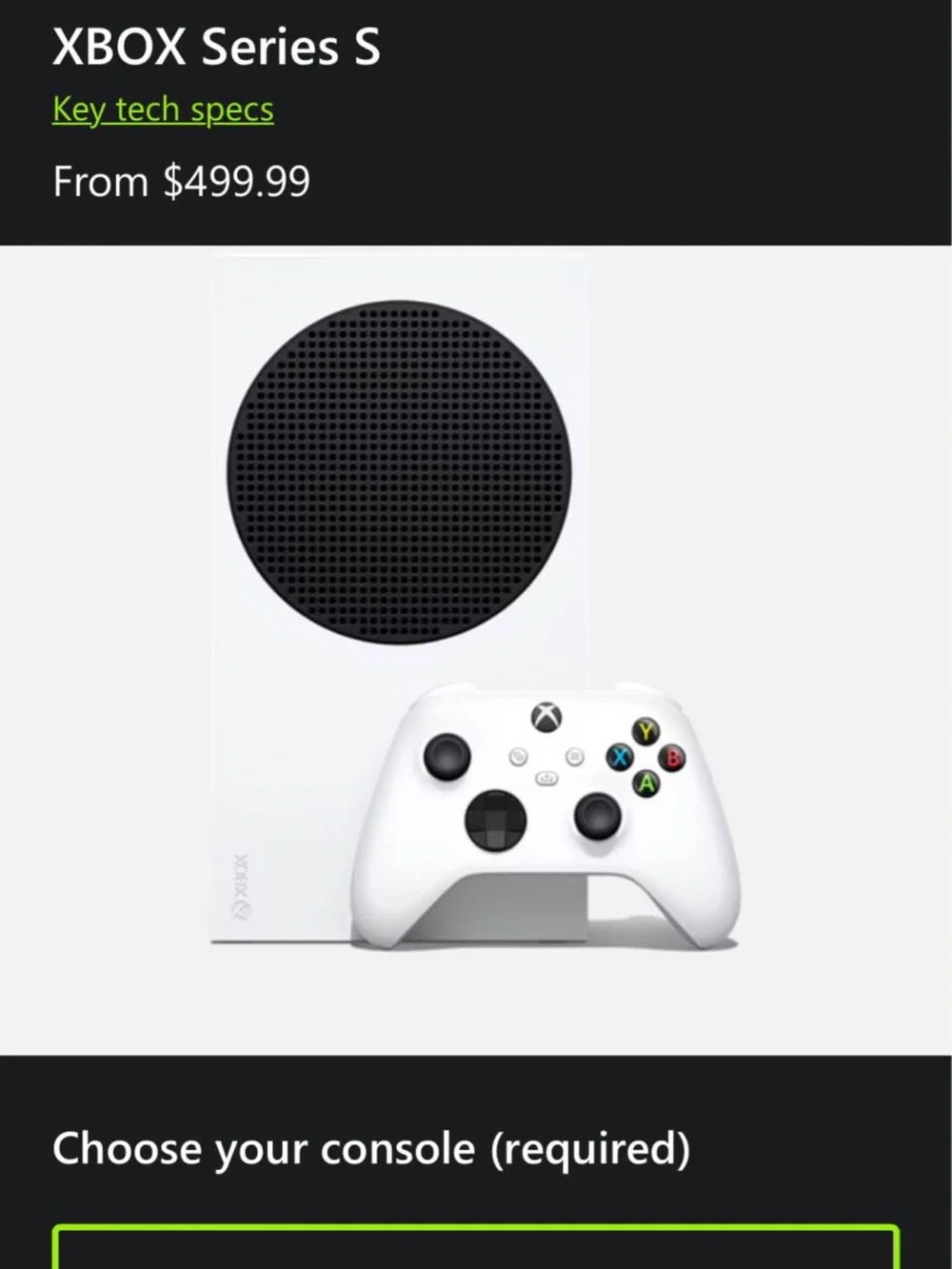 Xbox Series S White Console with Wireless Controller